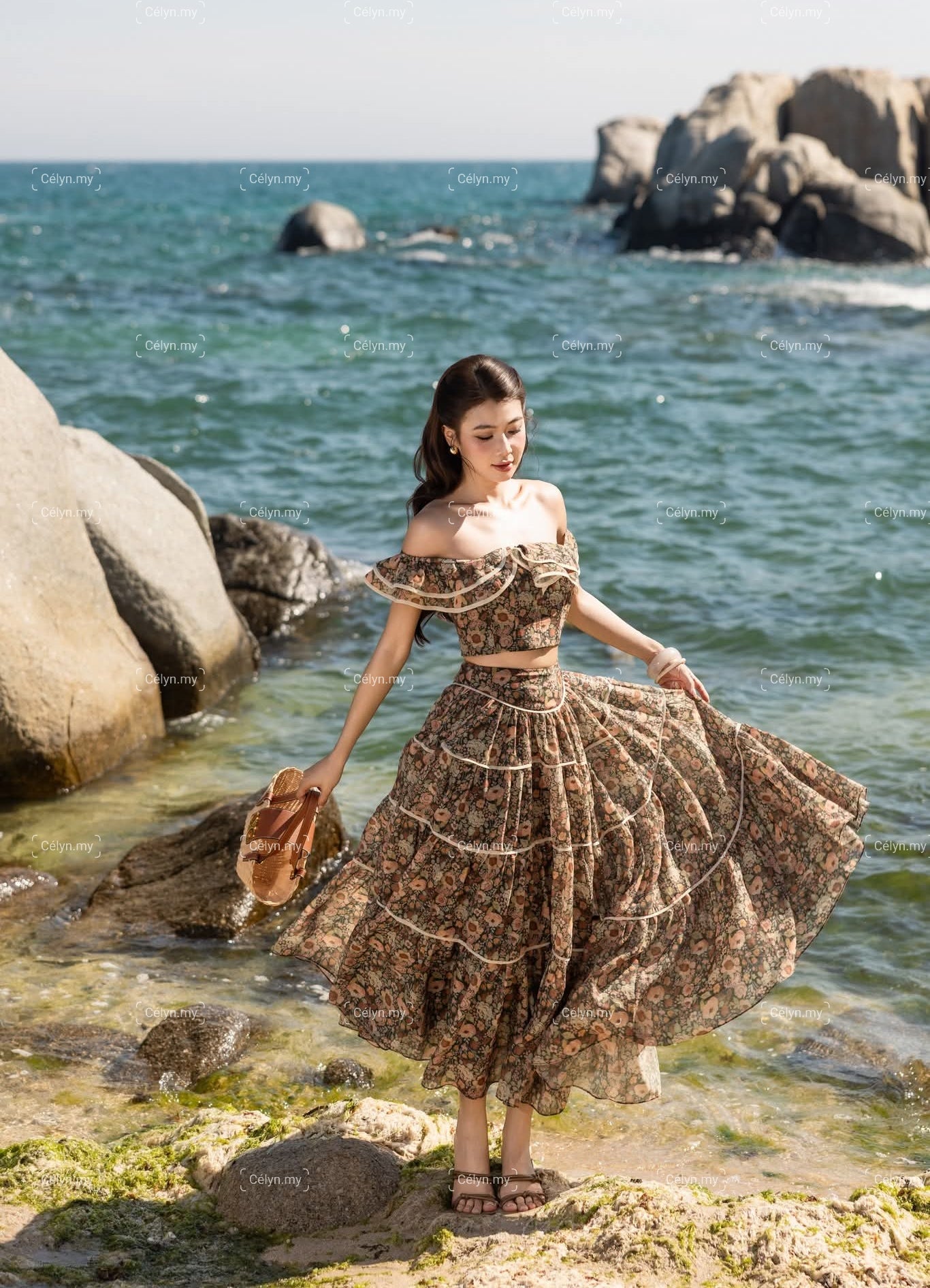 Floral Off-Shoulder Set