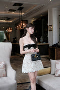 Noir Ribbon Lace Dress