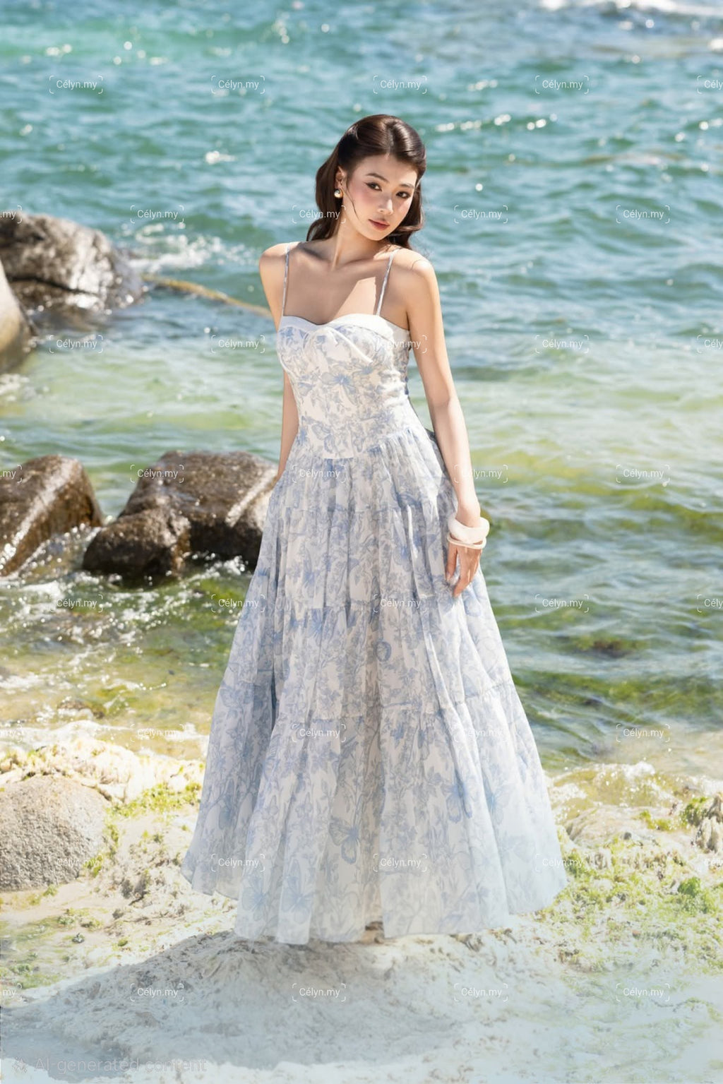 Azure Bloom Dress