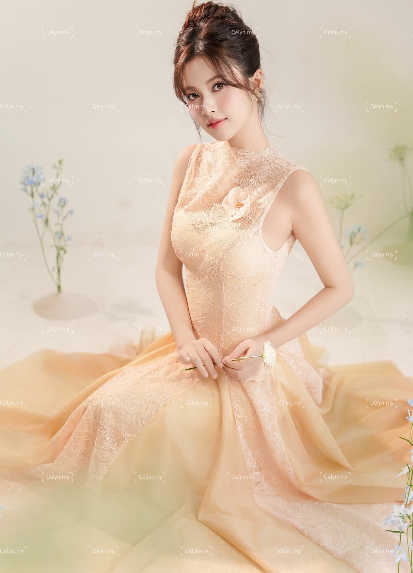 Champagne Lace Gown