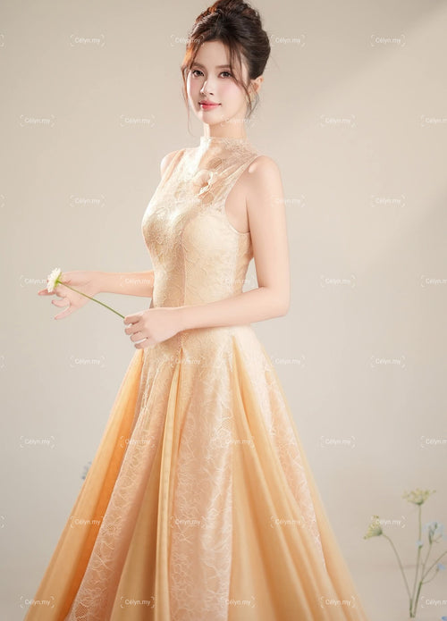 Champagne Lace Gown