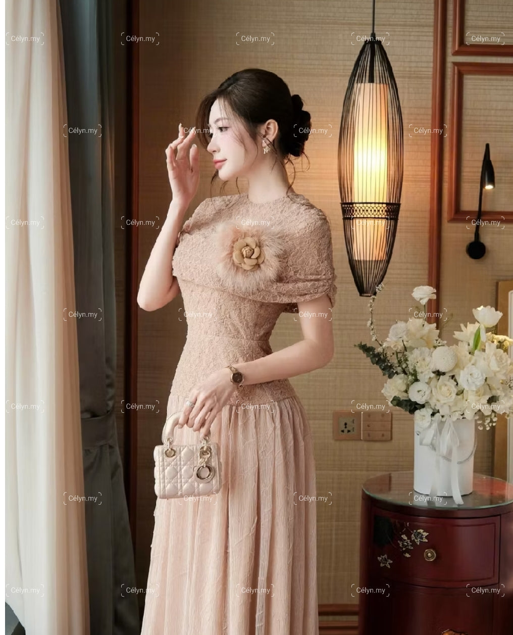 Velour Fleur Dress