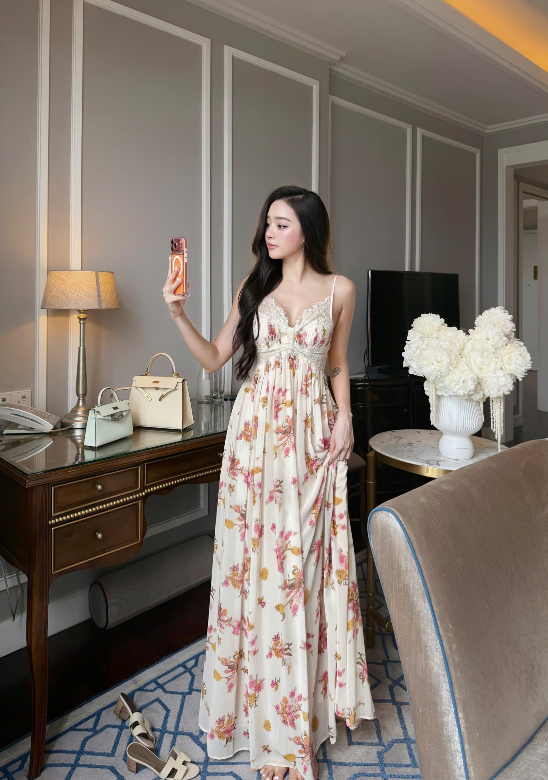 Rosé Medow Dress