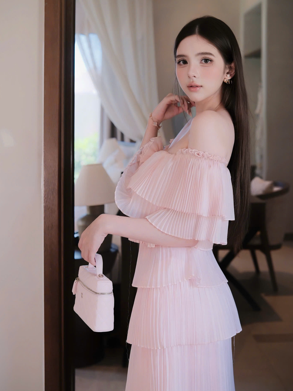 Rosette Blush Dress