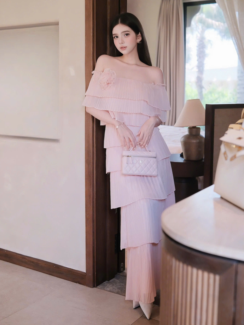 Rosette Blush Dress