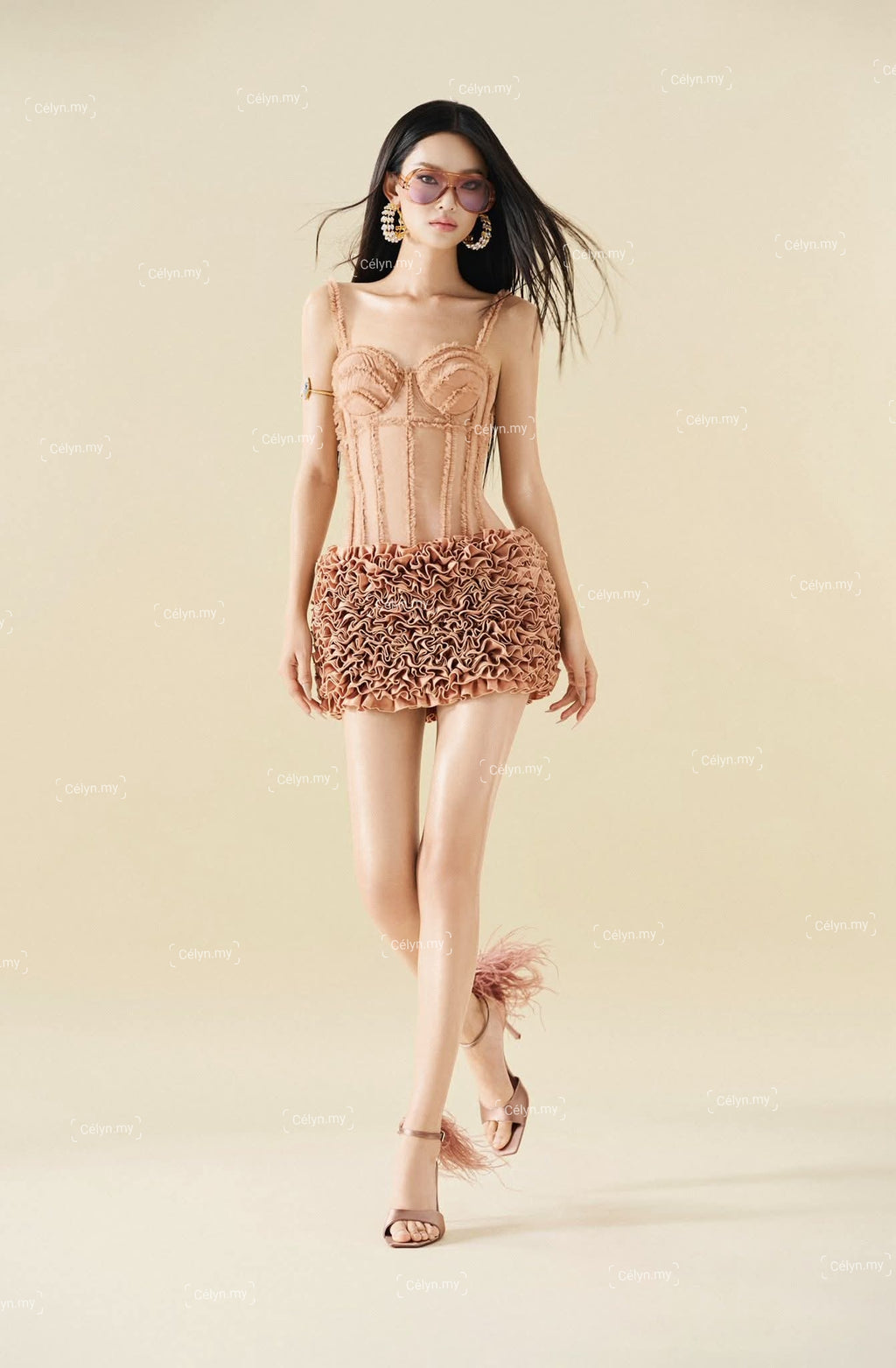 Rose Sculpt Mini dress