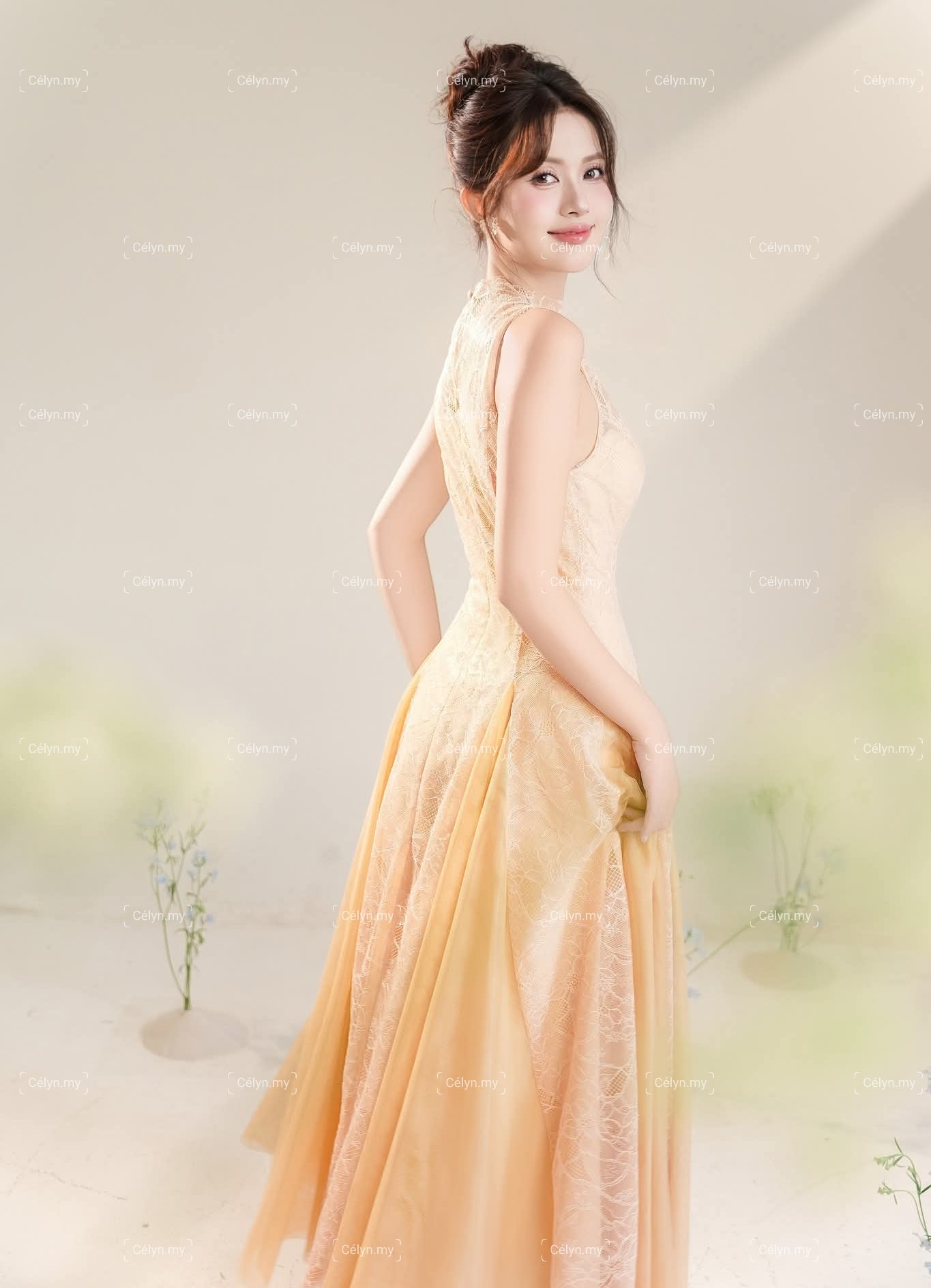 Champagne Lace Gown