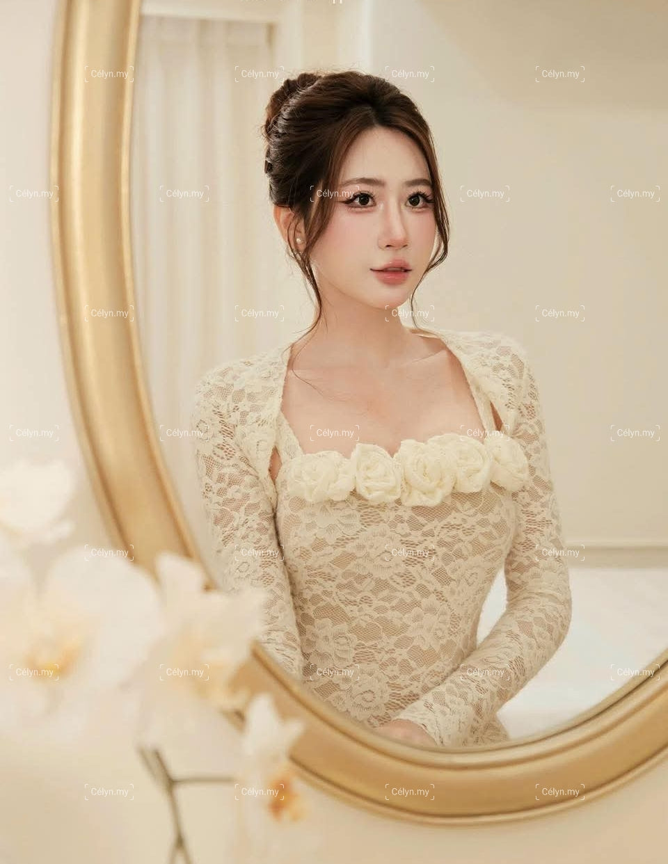 Rosé Fleur Lace Dress